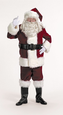 Togake Christmas Santa Clause Costume For Men 12pcs Set Deluxe Velvet Adult Santa Suit