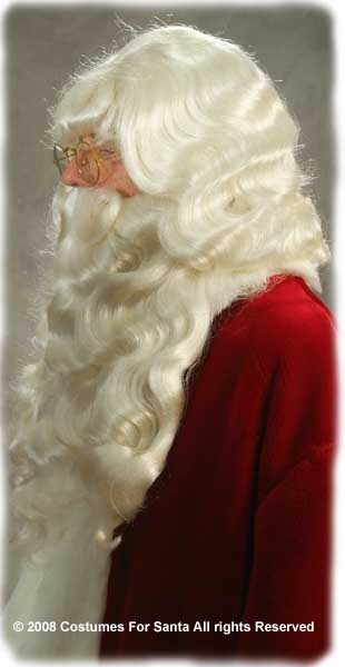 Santa Claus Set Supreme White Wig & Wide Beard With Mustache Christmas 004L