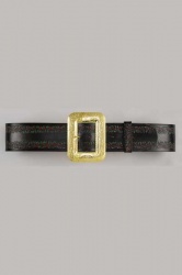 embossed belt leather decorated